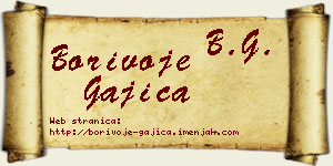 Borivoje Gajica vizit kartica